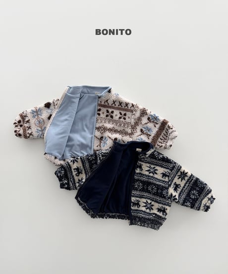 18[予約]bonito nordic zip-up jumper