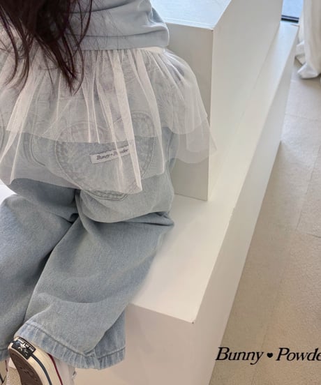 64[予約]bunny powder tutu layered skirt