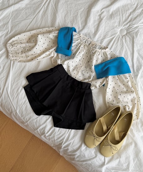 33[予約]ninibello rose pleated skirt