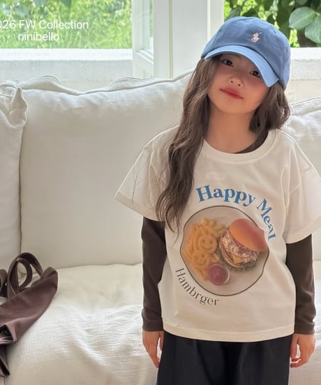 1[予約]ninibello happy meal short sleeve tee