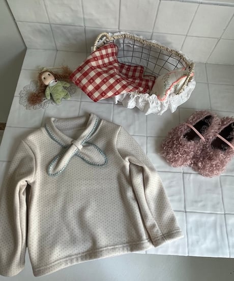 75[予約]aiai mint line ribbon collar t-shirt