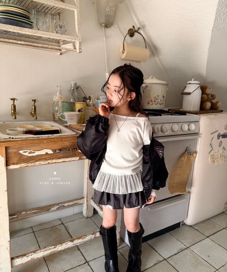 41[予約]COMMA mesh frill set