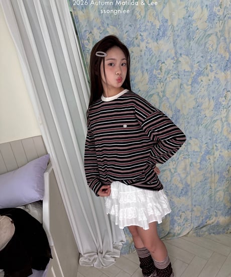 25[予約]matilda&lee modern nut stripe tee