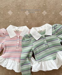17[予約]melikey diagonal frill collar t