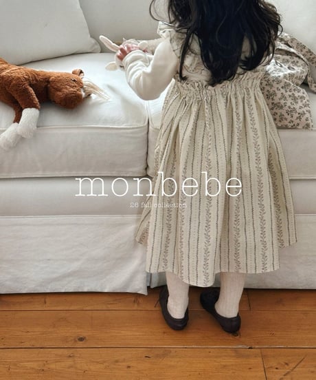 29[予約]monbebe corduroy frill dress