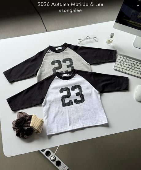 23[予約]matilda&lee 23 colorblock raglan tee
