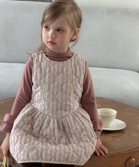 77[予約]aiai rosy quilted volume dress