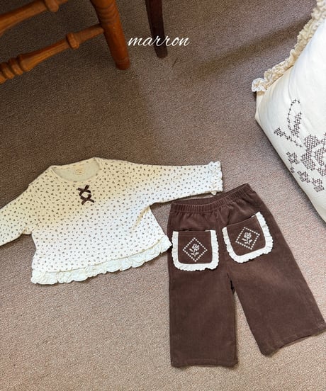 23[予約]marron rose pants(XS-L)