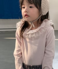 23[予約]aiai lace frill neck tee