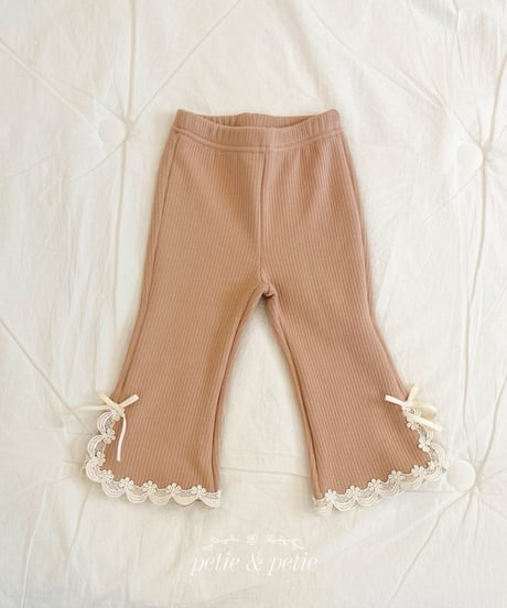 5[予約]petit&petit benny lace flare pants