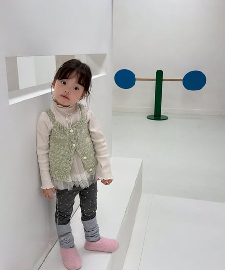 20[予約]aiai honey button knit vest