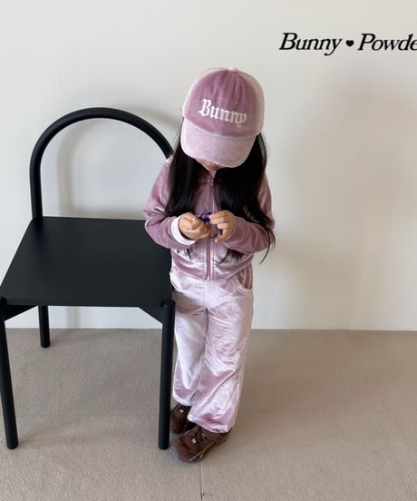 62[予約]bunny powder ash velvet pants