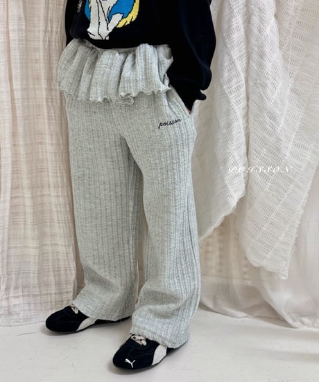 29[予約]poisson knit frill pants