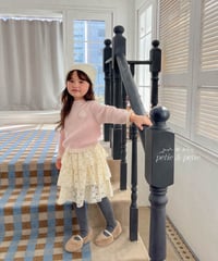 6[予約]petit&petit flower lace cancan skirt