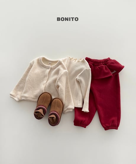 46[予約]bonito frill embroidered jogger