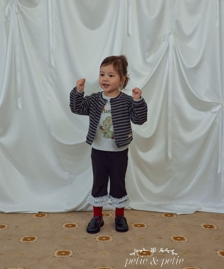 24[予約]petit&petit striped cardigan
