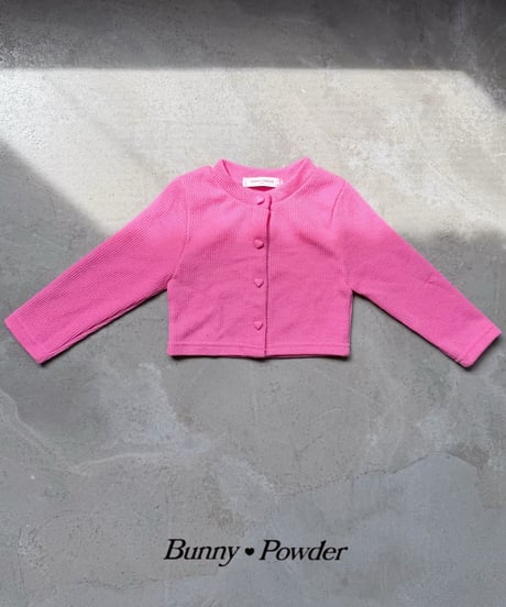 22[予約]bunny powder heart button cardigan
