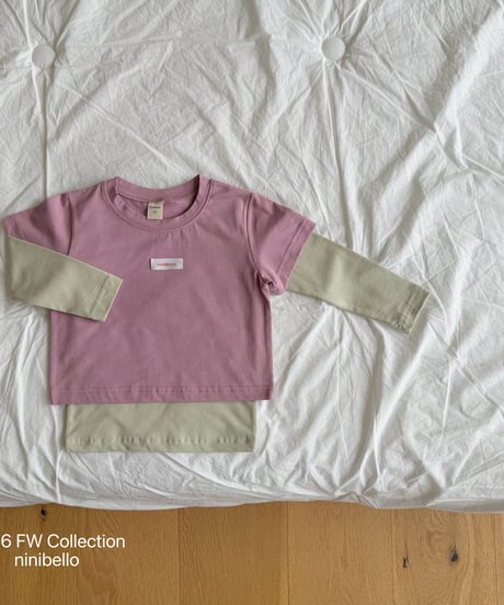 8[予約]ninibello layered short sleeve set
