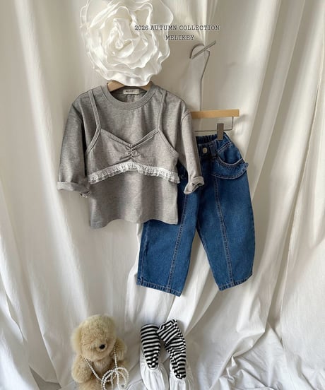 48[予約]melikey frill cut denim pants