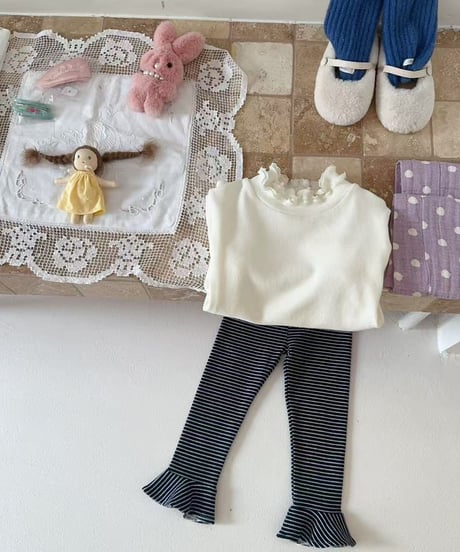 9[予約]aiai frill border leggings