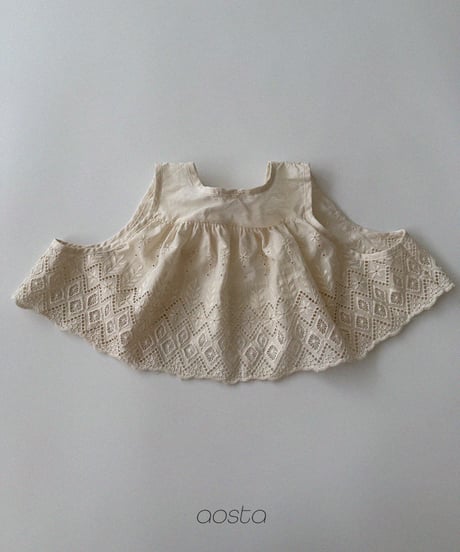 22[予約]Aosta lace jenny open vest