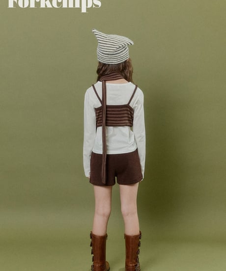 18[予約]FORKCHIPS bear border sleeveless