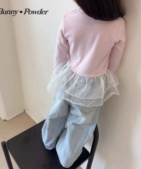 47[予約]bunny powder heart denim pants