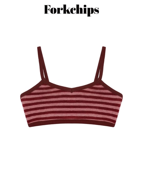 18[予約]FORKCHIPS bear border sleeveless