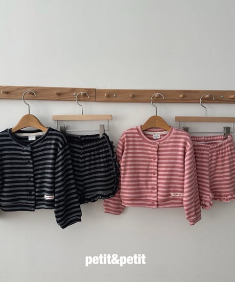 28[予約]petit&petit border frill pants