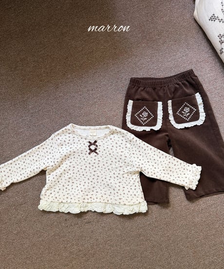 23[予約]marron rose pants(XS-L)