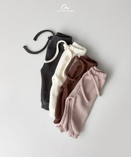 7[予約]onu rib slim pants