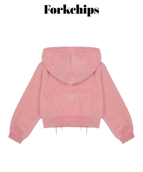 4[予約]FORKCHIPS oops velour zip up