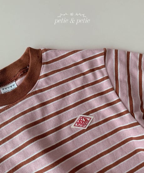 17[予約]petit&petit tommy striped t