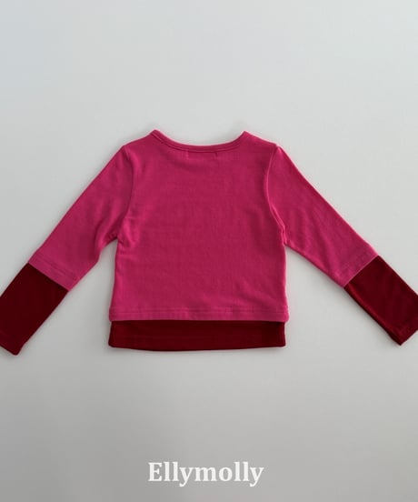 13[予約]ELLYMOLLY rolling color block t