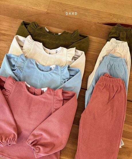 21[予約]ohho soft corduroy blouse