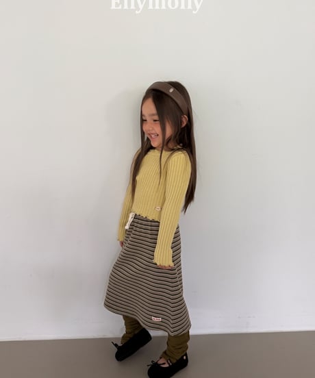 36[予約]ELLYMOLLY shadow long skirt