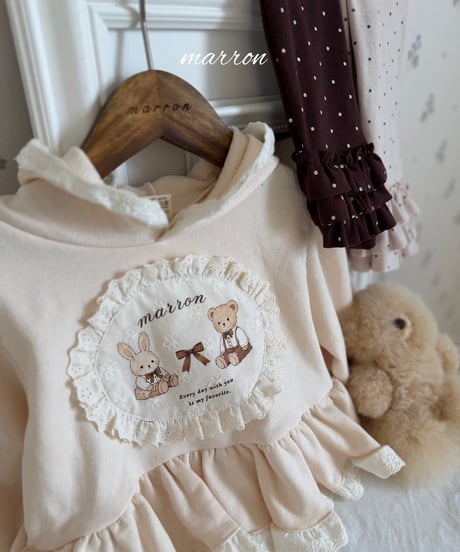 13[予約]marron toto hood shirt(XS-L)