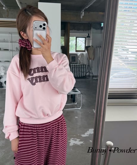 68[予約]bunny powder knit scrunchie