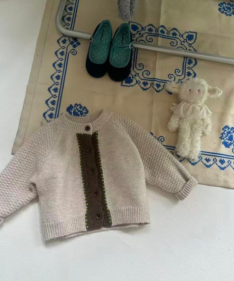 85[予約]aiai mare color block knit cardigan