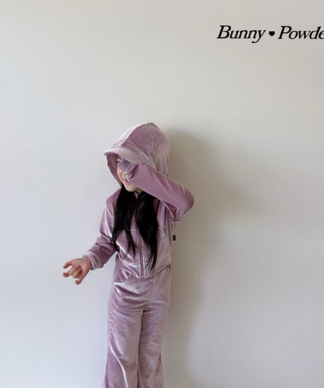 62[予約]bunny powder ash velvet pants