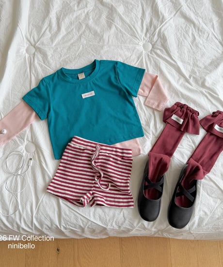 8[予約]ninibello layered short sleeve set