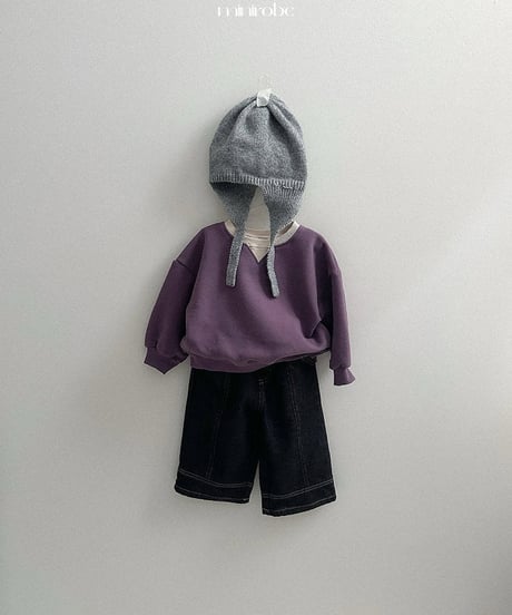 1[予約]minirobe non fade cut denim pants