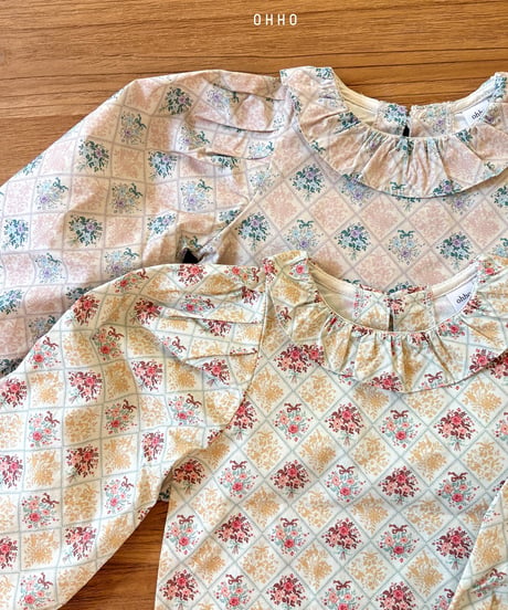 1[予約]ohho monet frill blouse