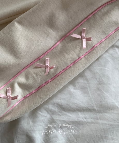 42[予約]petit&petit line ribbon jogger pants