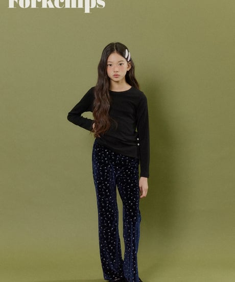 23[予約]FORKCHIPS bloom velvet pants