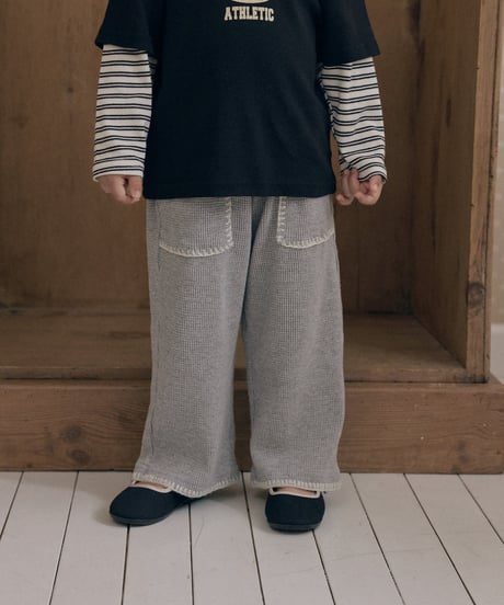 21[予約]送料無料 the beige mello waffle pants