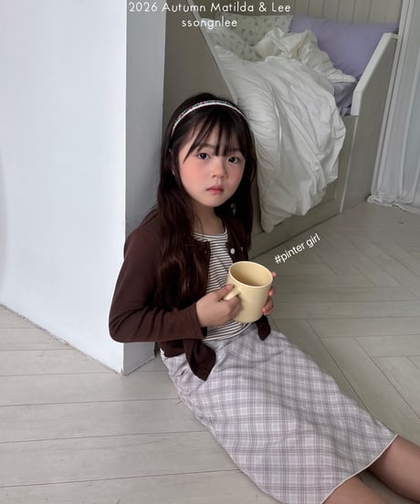 82[予約]matilda&lee stripe layered cardigan