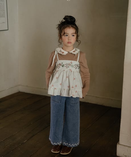 17[予約]OREN maple embroidered denim pants