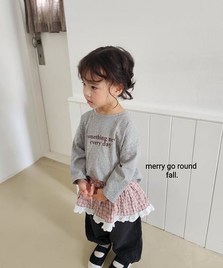 12[予約]merry go round check skirt jogger pants