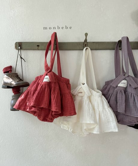 41[予約]monbebe new tiered suspender bloomer skirt
